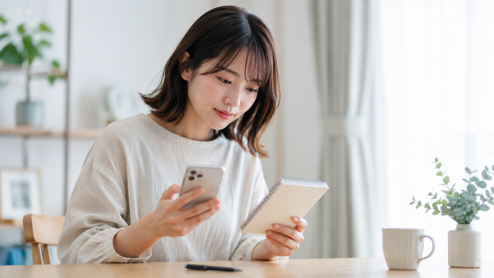 core探偵事務所の無料相談、LINE相談を検討している女性